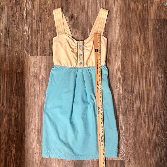Designer Roberta Oaks Women's Knee Length Sun Dress M Teal and Cream
‎ Hawaiian - Picture 7 of 10